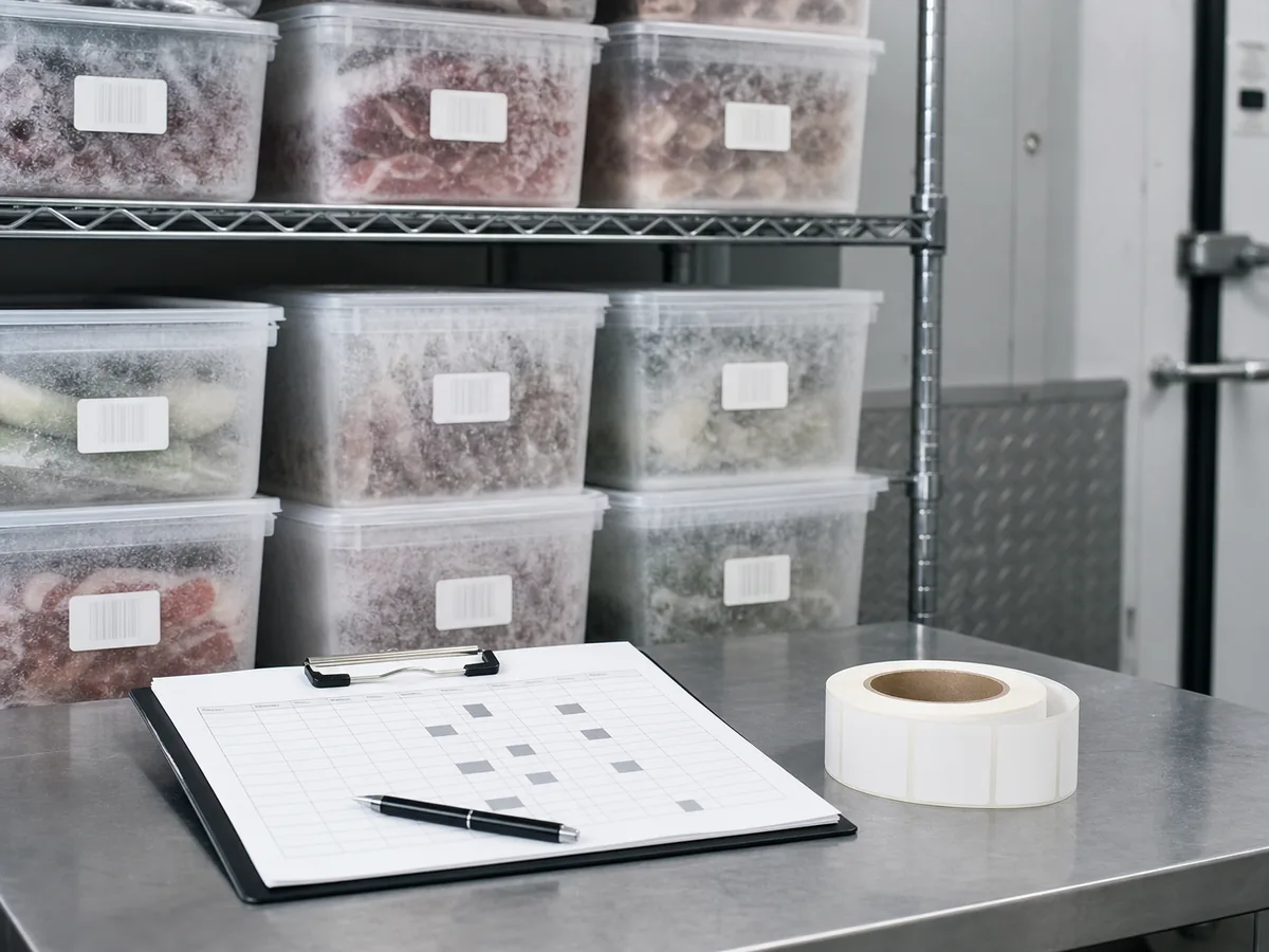 Freezer bins and label planning before printing